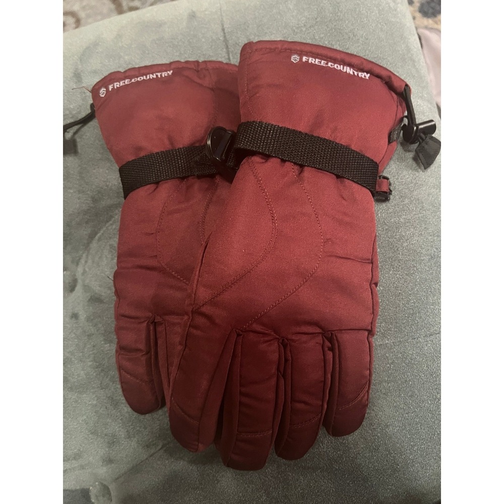 Free Country Ladies Ski Snow Gloves Burgundy M L‎ Waterproof Insulated